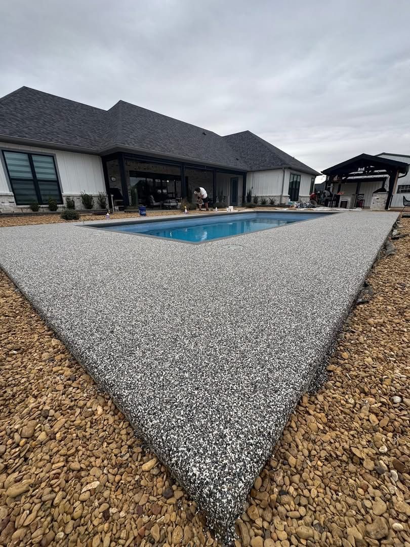 Pro-Flex rubber pool deck surfacing project near Texarkana, TX
